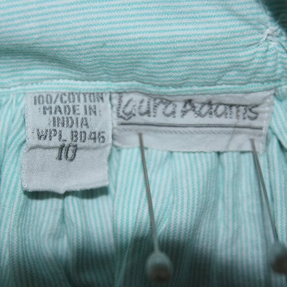 Vintage Laura Adams Back Button Open Back Sleeveless Sundress Tank Dress 1980s - Picture 12 of 12